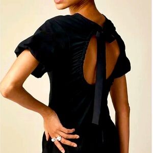 NWT J.Crew Open Back puff sleeve top